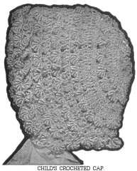 Victorian childs crocheted cap Victorian childs crocheted cap